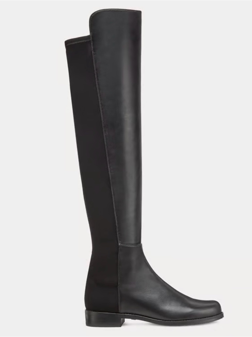 Stuart Weitzman 5050 Black Leather Over The Knee Stretch Boots Size 7 W